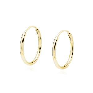 Cercei rotunzi argint placati cu aur galben Ø16 mm x 1,2 mm Creole DiAmanti KSZ1216EG-DIA (Argint 925‰ 0,7 g.)